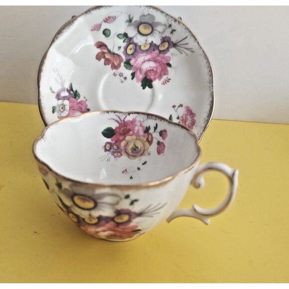 Vintage Royal Albert England Wide Mouth Cup & Saucer Set Lady Angela 1940's - Picture 2 of 14